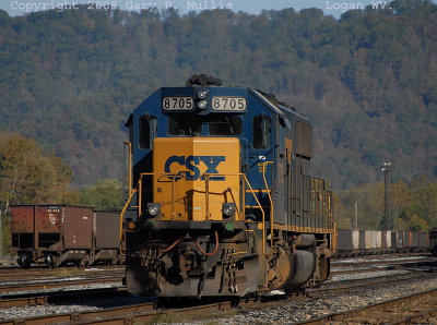 A rare SD60 at Peach Creek WV.