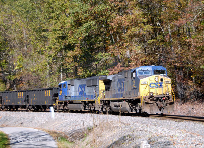 An empty hopper train at Sproul WV.