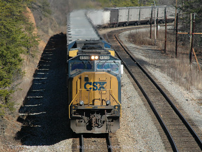 Close up of westbound at Moss Run Va.