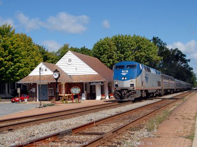 Southbound Amtrak by the Historic Ashland station.jpg