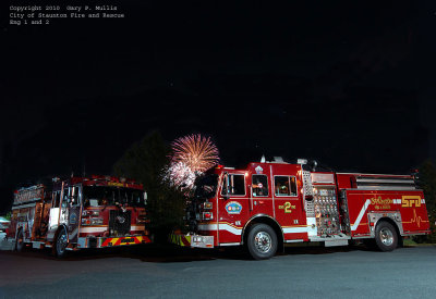 Engine 1 and 2 on the 4th of July.jpg