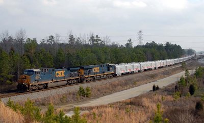 The circus train leaving Collier yard