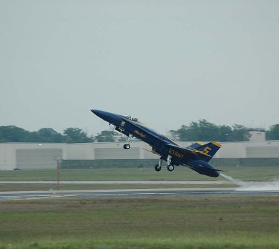 Single Blue Angel on take off