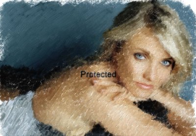 Cameron Diaz hand painted using Painter X