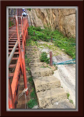 Original concrete trail steps up Ulsanbawi