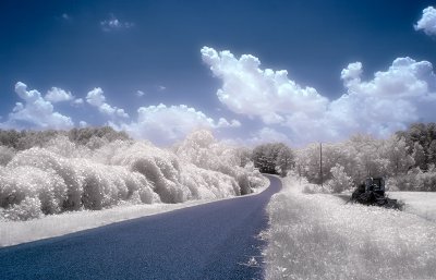 On this shot I processed in PS and used an Ethereal glow action. There is an old tractor on the right that doesn't show up very well.