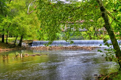 Old Grist mill and waterfall