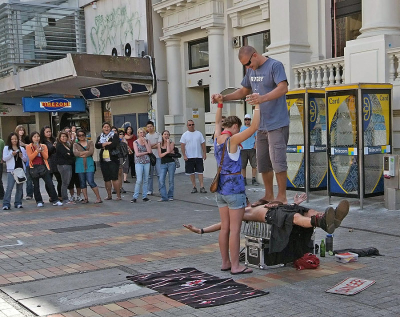 19 Feb 09 - Eric lies on a bed of nails