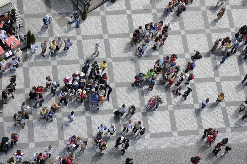 looking down on the tourists - Praha