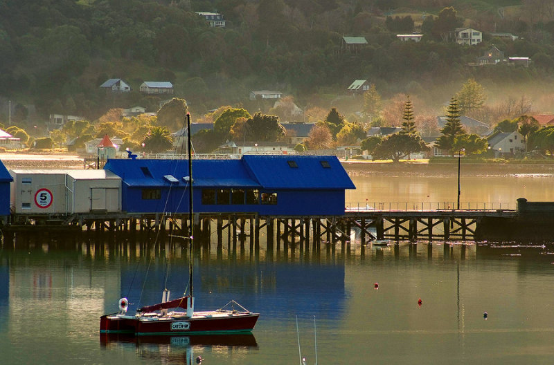 Akaroa Harbour early winters morning