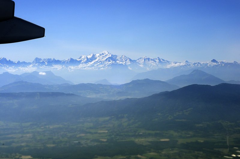 Mt Blanc on the flight from Geneva to Prague