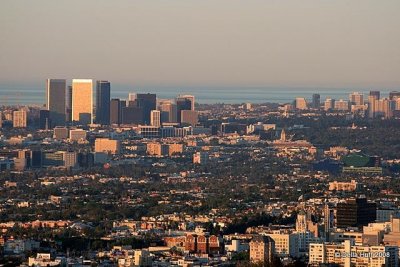 Hollywood, Century City, Santa Monica, and the Pacific Ocean