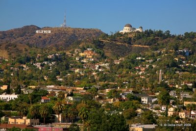 Griffith Observatory and Hollywood Sign From Silverlake