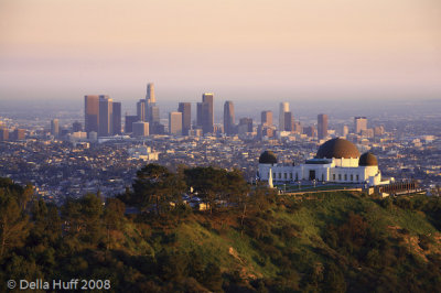 Griffith Observatory and Los Angeles Skyline, Late Afternoon