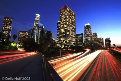 Downtown Los Angeles: Harbor Freeway and Taillights II