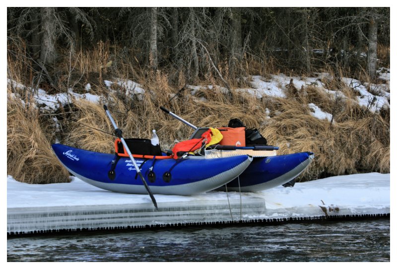 Pontoon Boat on Ice