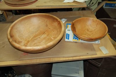 Maple & Cherry bowls in the shop