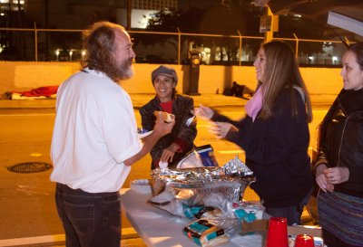 JOHN PARRA'S FOUNDATION AND NLM GIVE HOT CHOCOLATE AND HOTDOGS TO THE HOMELESS!! on 01-13-10
