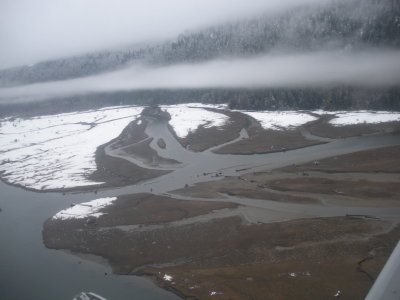 Overlooking the Kingcome inlet estuary