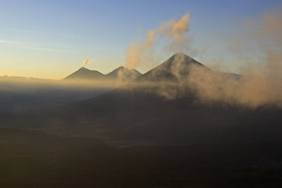 Horizon at Sunset; Volcan Pacaya