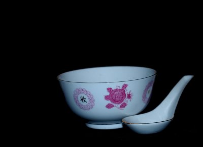 Wabi-Sabi China Spoon & Bowl by Pat Liu