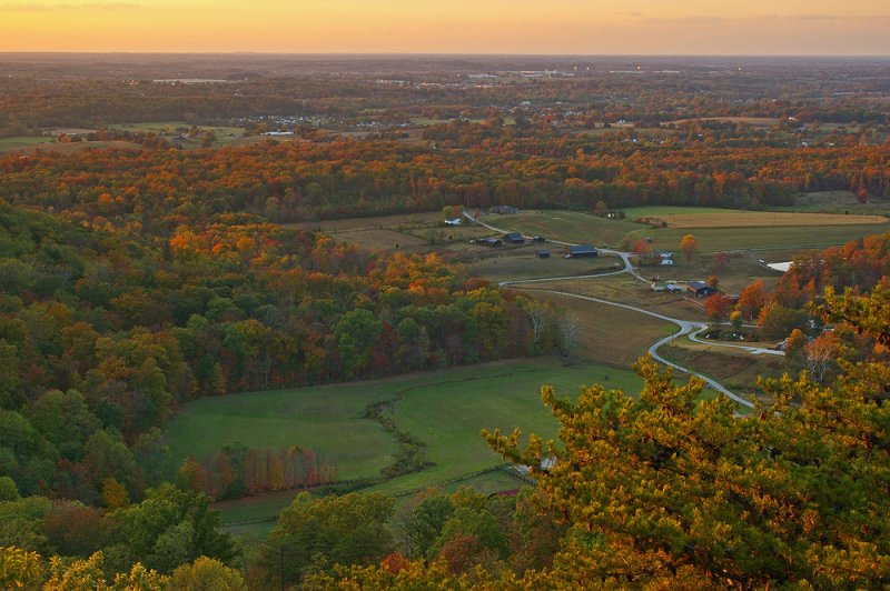 View from Indian Fort lookout at sunset