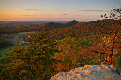 View from Indian Fort lookout at sunset