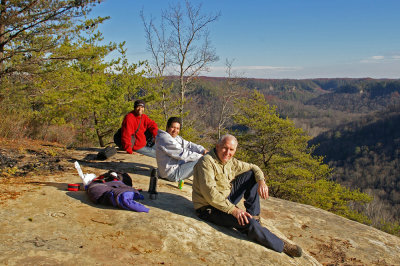 Willis, Edgar and me enjoying the top view
