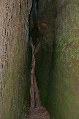 The climb to the narow passage