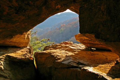 A cave with a window