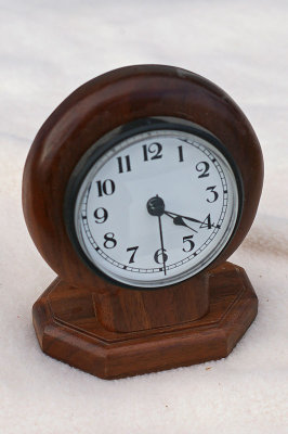 Simple walnut clock