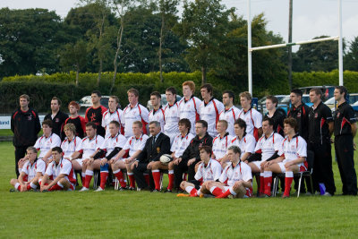 Ulster U-19  Rugby Team 2008 (Jeremy seated on ground with Orange boots)