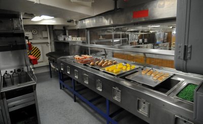 Chow Line Petty Officers Mess - The Cook's View