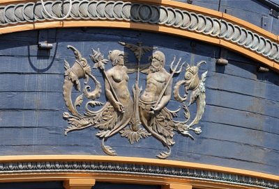 Detail on the stern.