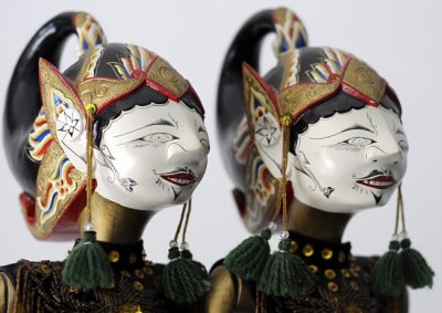Wayang Golek Puppets -Nakula and Sadewa