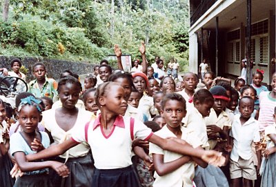 Grenadian school kids 1983