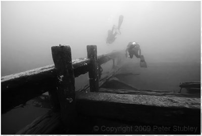 The wreck of the Robert Gaskin.
