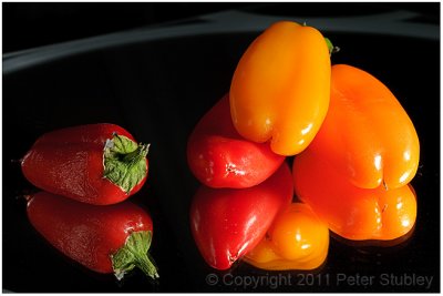 Reflected peppers.