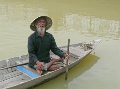Old Man in Sampan, Hoi An