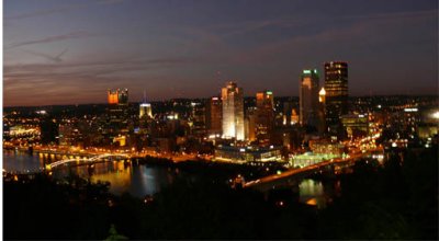 Light up night Pittsburgh, Pennsylvania from Mt. Washington