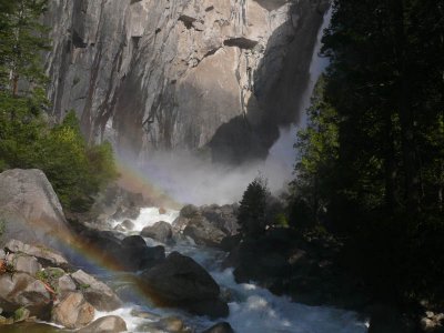 Dual rainbow at Lower Yosemite Falls