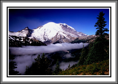 white river and Mt. Rainier