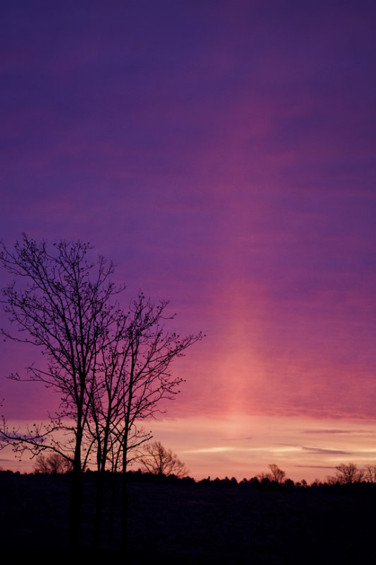 Gaither Mountain Sun Pillar Sunrise