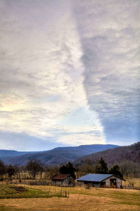 Boxley Valley Barns in December