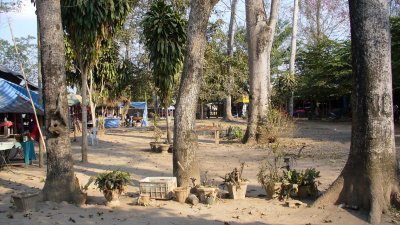 The island was tiny, basically an excuse to sell Laotian wares to tourists.