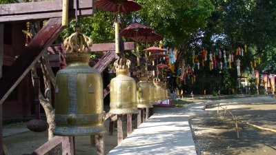 Bells, lanterns, and more banners