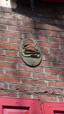 Carolyn told us that this plaque showed the fire department a home owner had paid his insurance.