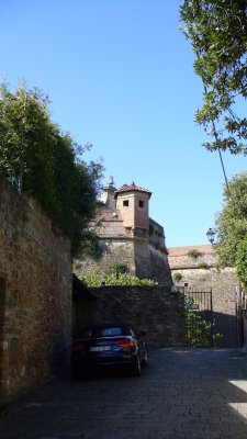 The back entrance to the Boboli Gardens, the grounds of the Pitti Palace.