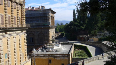 The back of the Pitti Palace.