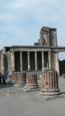 Sept. 24 -- Pompeii!  Buried under 30 feet of volcanic ash in A.D. 79.  The Basilica was under reconstruction at that time.